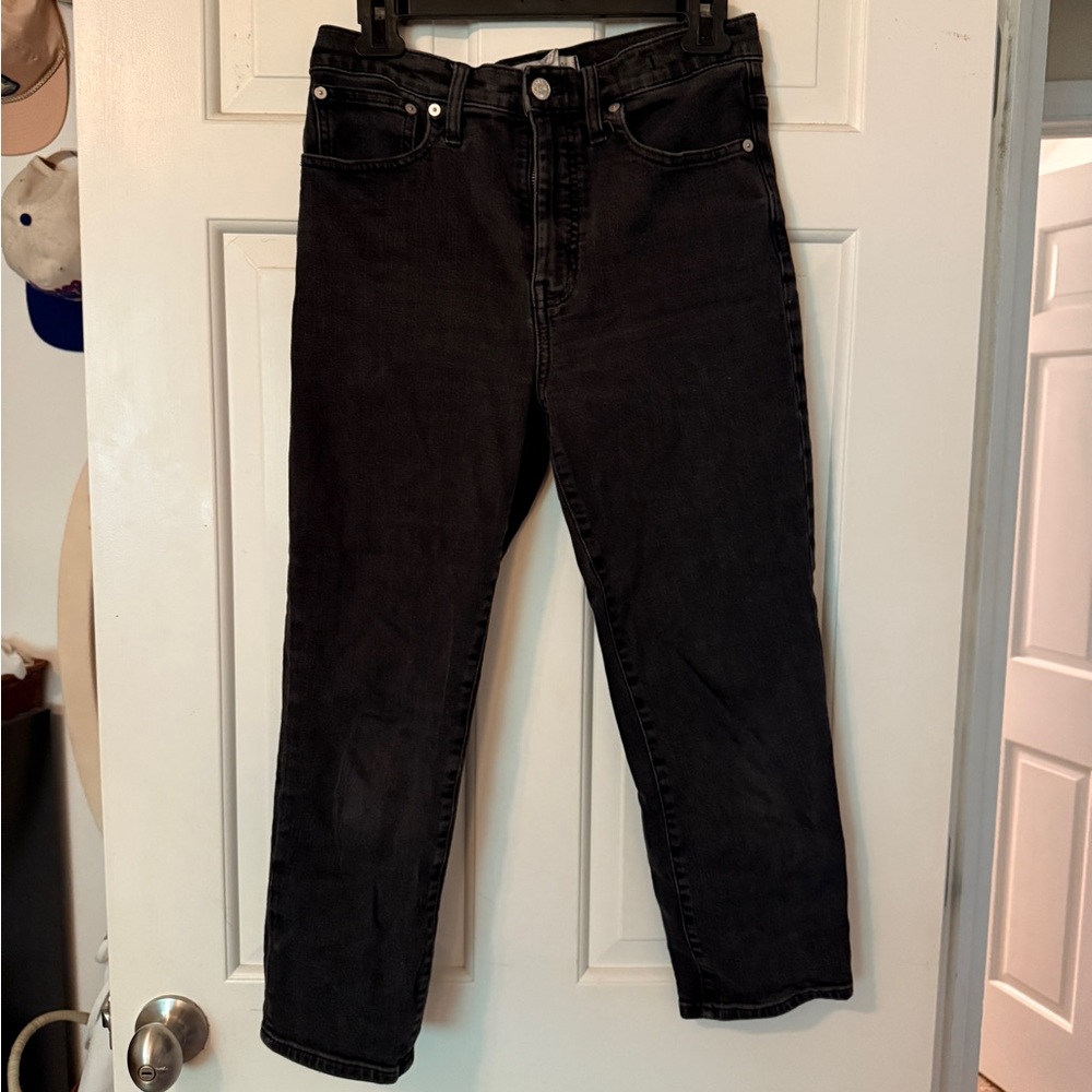Madewell Black Classic Straight Leg Jeans
